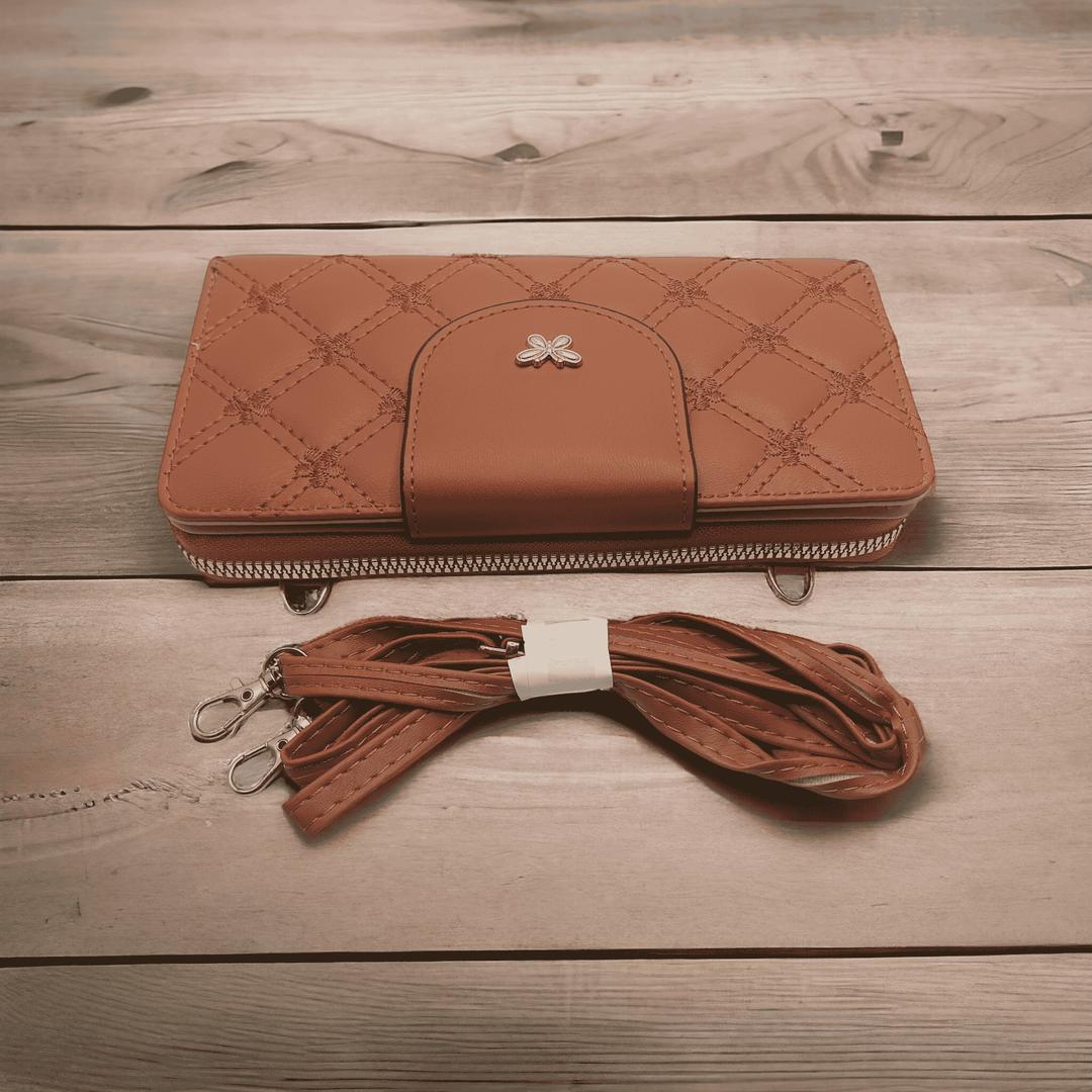 Leather Embroidered Clutch