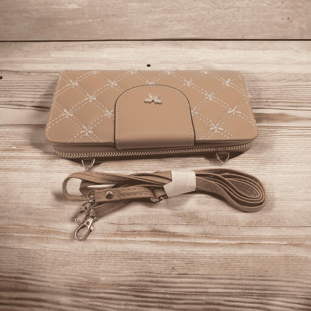 Leather Embroidered Clutch