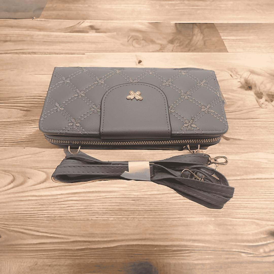 Leather Embroidered Clutch