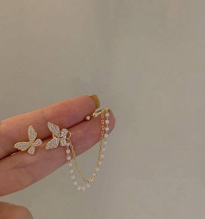 Single Ear Butterfly  Earrings