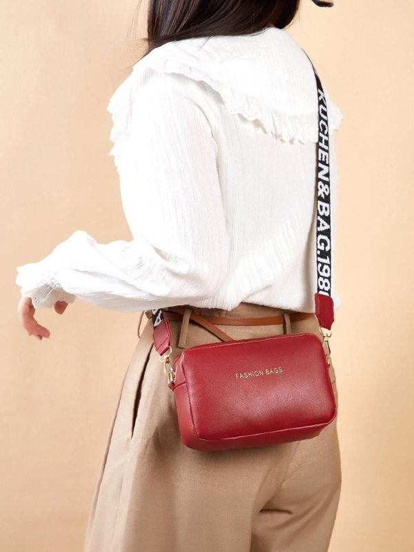 Wide Strap Crossbody Bag